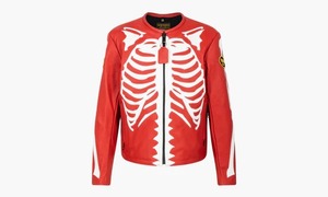 Chaqueta de Cuero FG X VANSON Estilo Urbano, Resistente al Viento y Ecológica, Color Rojo Hueso - Product Image 3