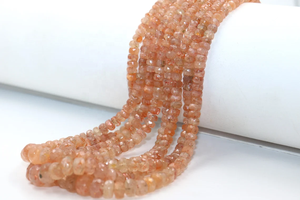 AAA + Natural Sunstone facetado Rondelle Beads 4-7mm Sunstone Beads para joyería - Product Image 2