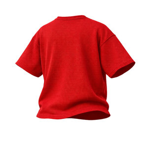 T-shirt surdimensionné en maille gaufrée avec logo personnalisé pour homme, épaules tombantes, streetwear, coton texturé, t-shirt vierge de haute qualité, OEM ODM - Product Image 3