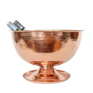 Bol à vin en cuivre martelé, grand seau à glace pour champagne, refroidisseur de boissons en métal pour bar, hôtel, fête, mariage, décoration - Product Image 3