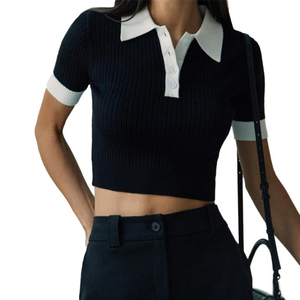 เสื้อผ้าผู้หญิง ARTIZ INTERNATIONAL ขายส่ง - เสื้อเชิ้ตผ้าฝ้ายถัก 100% ระบายอากาศ แห้งเร็ว แขนสั้น ชุดลำลองสำหรับเล่นกีฬา - Product Image 1