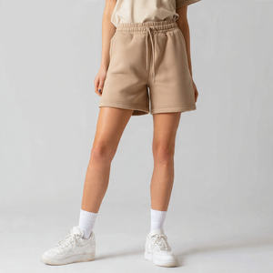 Pantalones Cortos de Forro Polar con Cordón Ajustable en la Cintura para Mujer, Ideales para Fitness, Jogging y Running - Product Image 1