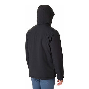 Men's Black Varsity Jacket Windproof Thick Polyester Wadding Casual Winter <b>Coat</b> <b>Zipper</b> Closure Regular Fit Patchwork High Street - Product Image 6