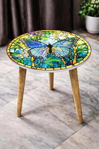 Table basse rectangulaire en bois d'acacia style Art Déco avec plateau relevable et rangement, fabriquée en Inde, décoration de salon pour Diwali - Product Image 3