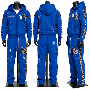 Nouvel ensemble de survêtement unisexe coupe-vent imprimé, personnalisable, 2 pièces, haute qualité, séchage rapide, 100% coton, design sportif - Product Image 6
