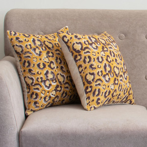 Fundas de cojín con estampado de leopardo y cremallera, modernas, bohemias, de lona de algodón, cuadradas, de 16x16 pulgadas, para el hogar, hotel, regalos. - Product Image 5