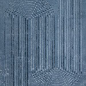 Alfombra india hecha a mano de alta calidad del proveedor directo, diseño moderno de bucle, felpa suave azul sólido brillante y único. - Product Image 2