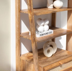 Modern <b>Wooden</b> Ladder Shelf 6 Tier Freestanding <b>Bookcase</b> Storage Rack for Living Room Home Office - Product Image 5