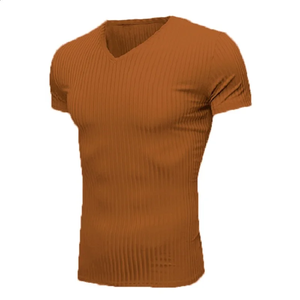 Camiseta Deportiva Casual de Verano para Hombre, Estilo Europeo Americano, Cuello Redondo, Color Sólido, Tejido Transpirable de Secado Rápido - Product Image 6