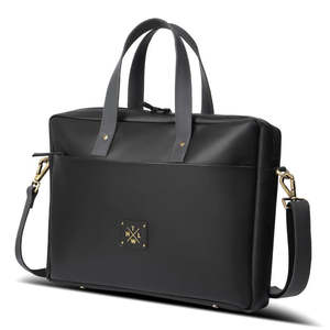 Genuine Leather Black Large Capacity Laptop <b>Bag</b> Briefcase Crossbody <b>Computer</b> Handheld Business Travel <b>Bag</b> - Product Image 1