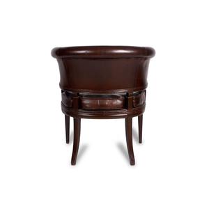 Silla de Cuero al por Mayor con Asiento Bajo, Tapicería Elegante en Cuero Marrón y Construcción Duradera en Madera de Akasi, Precio de Exportación por Pieza - Product Image 5