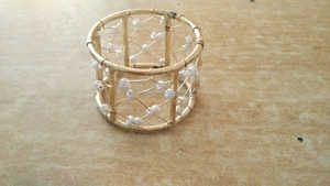 Servilleteros coloridos con cuentas de vidrio y Metal de madera para bodas y hoteles para decoración de mesa de cocina - Product Image 2