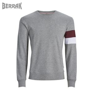Latest Design Mens Pullover Sweatshirt With Long Sleeve 2018 Fashion Running Fitness Wear Men Sweat Shirt OEM Custom - Product Image 1
