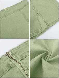 Jupes en jean mini vintage décontractées à taille naturelle avec logo personnalisé, prix abordable, pour femmes, en coton de haute qualité, respirantes et confortables - Product Image 6