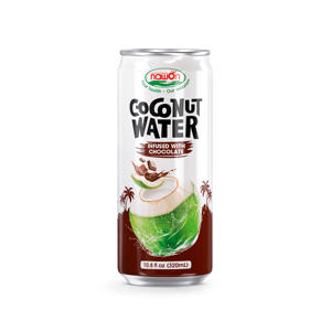 Hot Supplier Vietnam Natural <b>Coconut</b> Water Drinks Nawon Low MOQ <b>Coconut</b> Juice infused with Chocolate, Matcha 320ml Can OEM HALAL - Product Image 1