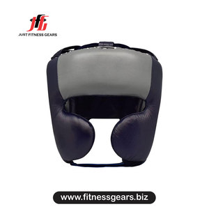 Protège-tête de boxe en cuir pour l'entraînement au sparring des adultes, fermeture auto-agrippante - Product Image 1