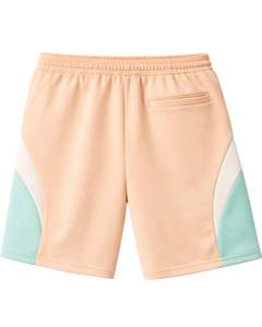 Men Peach Color Block Jersey Shorts Casual Summer Cotton Polyester Drawstring <b>Elastic</b> Waist Gym Sports Shorts Wear OEM Supplier - Product Image 2