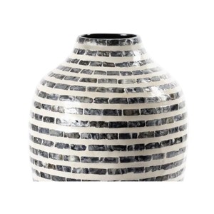 Recipiente Decorativo Artesanal de Mosaico de Concha Negra de Vietnam - Product Image 2