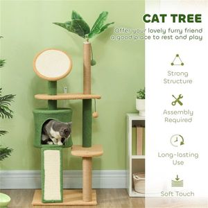 Albero Tiragraffi in Legno per il Divertimento di Tuo Amico Felino nel Gioco e nella Salita! - Product Image 5