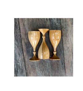 Verre à vin en bois naturel personnalisé, fait main, poli brillant, de qualité alimentaire, au meilleur prix - Product Image 4