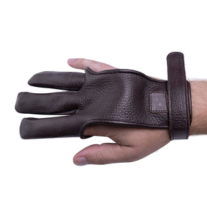Gants de tir à l'arc de qualité supérieure, gants en cuir réglables pour la chasse, la pratique du tir sur cible et les activités sportives de plein air - Product Image 2