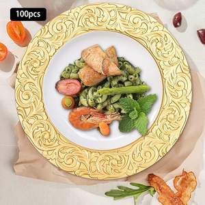 Assiette de présentation de luxe ronde décorative pour mariages, événements, hôtels et restaurants - Product Image 3