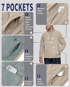 Veste softshell homme, élégante, légère, respirante, imperméable, coupe-vent et durable, idéale pour la randonnée, le camping et la course à pied. - Product Image 3