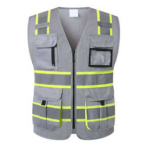 Gilet de sécurité réfléchissant haute visibilité personnalisable à bas prix pour adultes unisexes - Utilisation pour le travail et la construction - Product Image 2