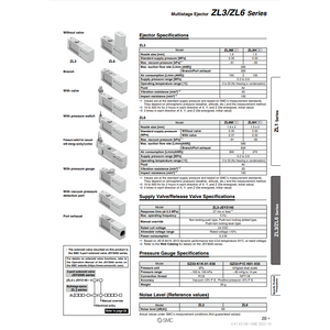 ชิ้นส่วนนิวเมติกส์ ZL3M06-G ชิ้นส่วนนิวเมติก SMC - Product Image 1
