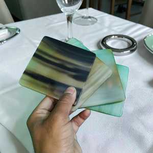 Sous-verres de luxe artisanaux en corne de buffle et de bœuf, finition haute brillance, à prix avantageux - Product Image 1