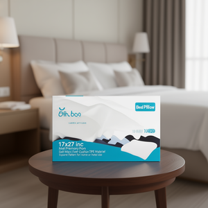 Almohada de Espuma Viscoelástica Premium de 17x27 Pulgadas, Cojín Suave de Microfibra, Material TPE, Diseño Cuadrado, para Uso en el Hogar o Hotel - Product Image 3