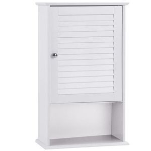 Armadietto da Bagno a Parete con Singola Anta, Ripiano Regolabile in Altezza per Mensole da Bagno - Product Image 4