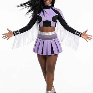 Uniformes de Animadoras Personalizados Sublimados Xelent Hunt Gear con Ribete Holográfico, Atuendo Profesional para Equipos de Animadoras All Star - Product Image 1