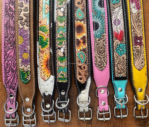 Suministros para mascotas más vendidos, productos 2024, collares acolchados de cuero genuino para perros, collares ajustables de cuero hechos a mano de lujo para mascotas - Product Image 4