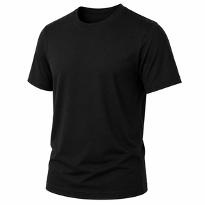 T-shirt personnalisé pour homme, col rond classique, manches courtes, couleur unie, ton foncé, décontracté, vierge - Product Image 5