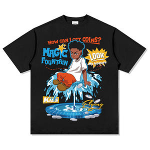 T-shirts formels surdimensionnés personnalisés pour hommes - Streetwear lourd à double couche à manches longues 100% coton - Product Image 5