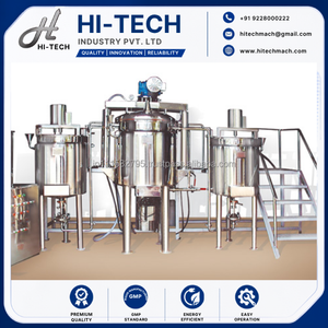 Ligne de production de crème cosmétique, machine d'émulsification avec enveloppe chauffante et système de contrôle PLC - Product Image 3
