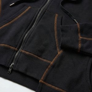 Contrast‑Stitch <b>Zip</b> Hoodie | Premium Heavyweight Fleece Hoodie | Custom OEM Streetwear Manufacturer - Product Image 5