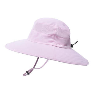 Chapeau Bob Femme Respirant à Large Bord avec Cordon, Logo Brodé Personnalisé, Vente en Gros OEM - Product Image 2