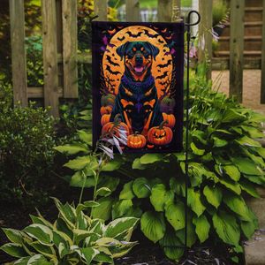 Rottweiler Witchy Halloween Garden Flag Multicolor Buzón Decorativo Patio Banner para Patio Obra DE ARTE Camas de flores-Tamaño de jardín - Product Image 2