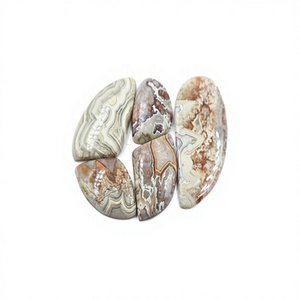 Pierres précieuses synthétiques de laboratoire Agate Crazy Lace d'Inde, effet lumineux, certifiées CAL, remplissage de fracture, pour la fabrication de bijoux - Product Image 1