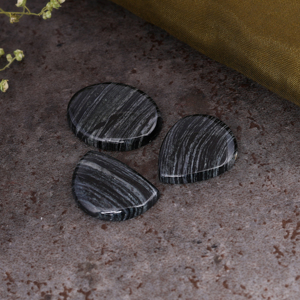 Piedra Preciosa Semipreciosa Negra Moteada al por Mayor, Cabujón de Forma Irregular, Piedra Suelta para la Fabricación de Joyas - Product Image 3