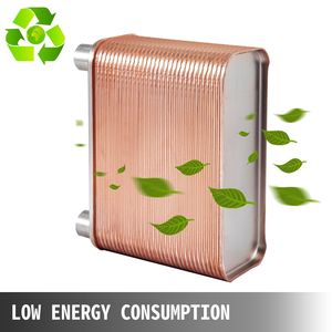 Scambiatore di calore a piastre brasate 3''x7.5'' 60 piastre 316L 1/2'' BSP FPT per raffreddamento birra e mosto EATB12 - Product Image 3