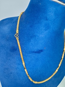 Chaîne en or massif 22 carats pour hommes et femmes, bijoux indiens faits à la main, collier en or jaune véritable 22 carats, chaîne Bahubali - Product Image 3