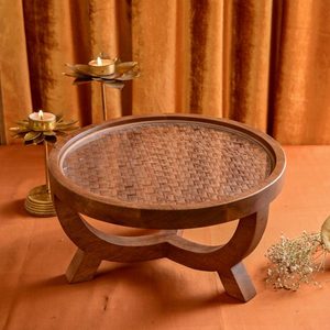 Bol à fruits en bois de luxe avec base surélevée pour les fruits frais, les collations et une présentation haut de gamme sur la table - Product Image 4