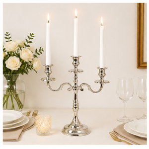 Wholesale 3 Arm Metal Candelabra Silver Plated <b>Candle</b> Holder <b>Bulk</b> Wedding Table Centerpiece Factory Direct Event Decor Supplies - Product Image 2