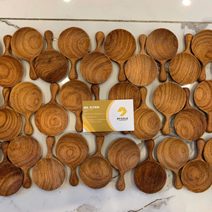 <b>Large</b> Wooden Soup Ladle Handmade Vietnam Direct Factory Wholesale Custom Label Cooking Spoon Kitchenware - Product Image 1