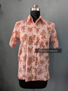 Chemise décontractée à manches courtes pour homme, 100 % coton respirant, imprimée à la main, motif floral, boutonnée, idéale pour l'été – Vente en gros - Product Image 3