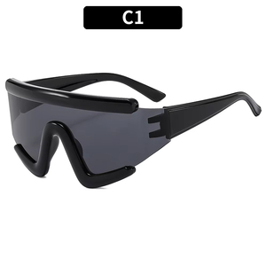 2025 Hot Selling Trendy Accessories Wholesale Custom Personalized 2000s Y2K Shades <b>Rimless</b> UV400 Sport <b>Sunglasses</b> Women Men - Product Image 2