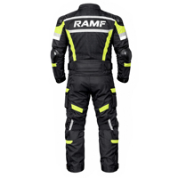 Traje de Motociclismo Unisex de Verano, Impermeable y Resistente al Desgaste, Chaqueta y Pantalones de Secado Rápido con Almohadillas Extraíbles, Ropa para Carreras de Autos